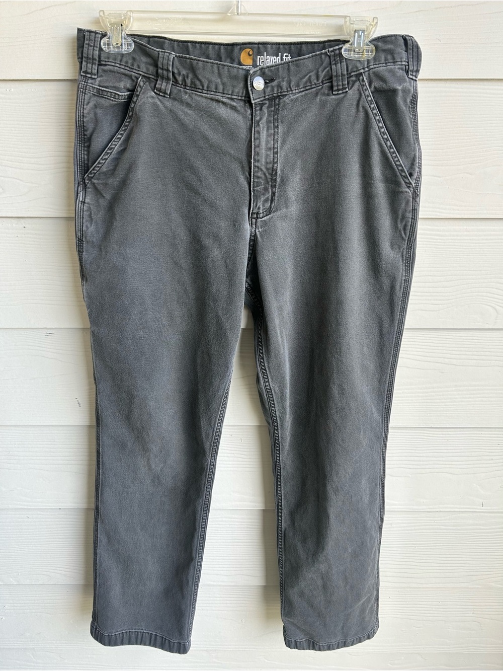 Carhartt Men's Relaxed Fit Gray Work Jeans‎